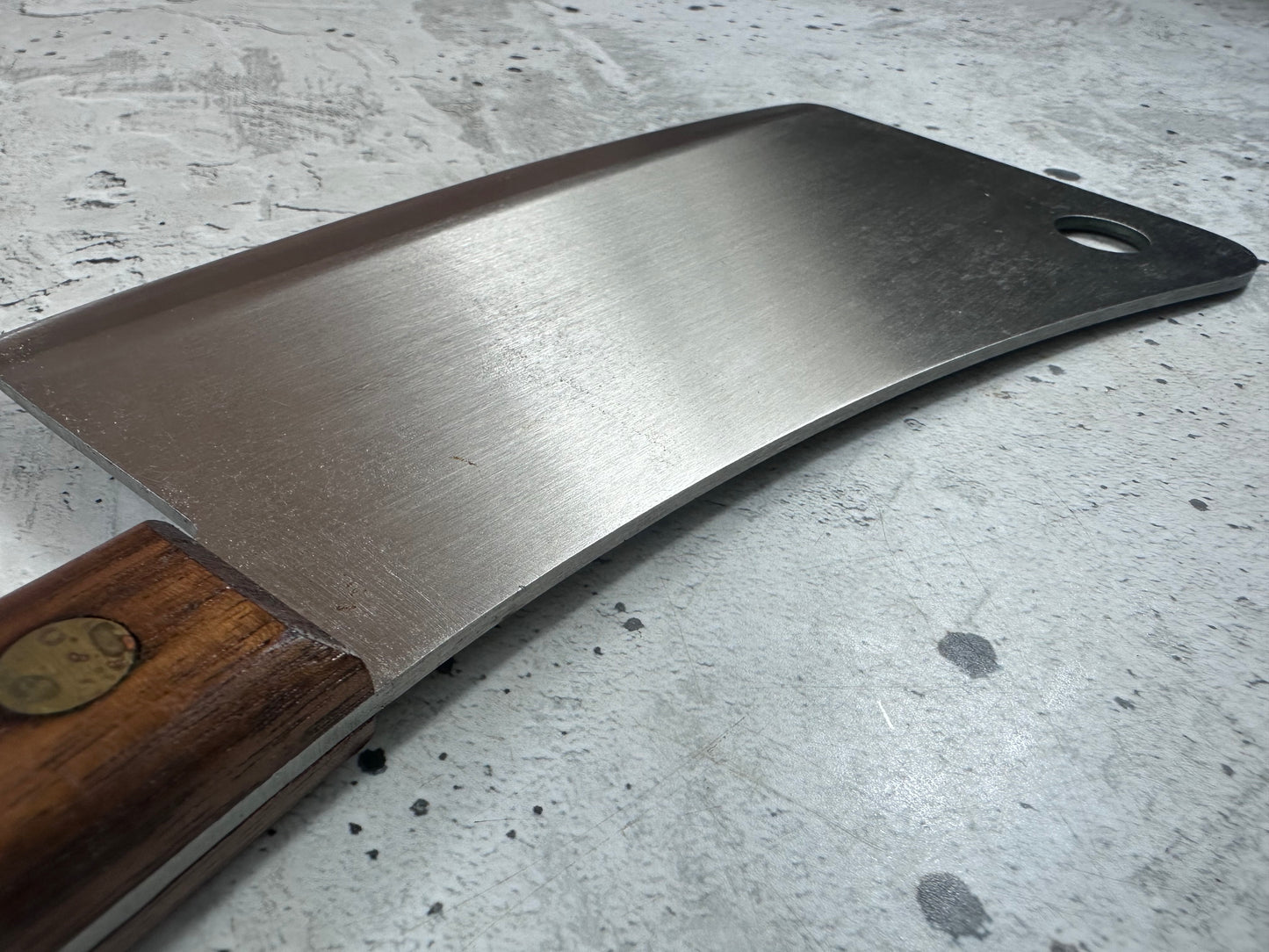 Vintage LamsonSharp Pro Butcher Cleaver Knife 180mm High Carbon Steel Made in USA 2118