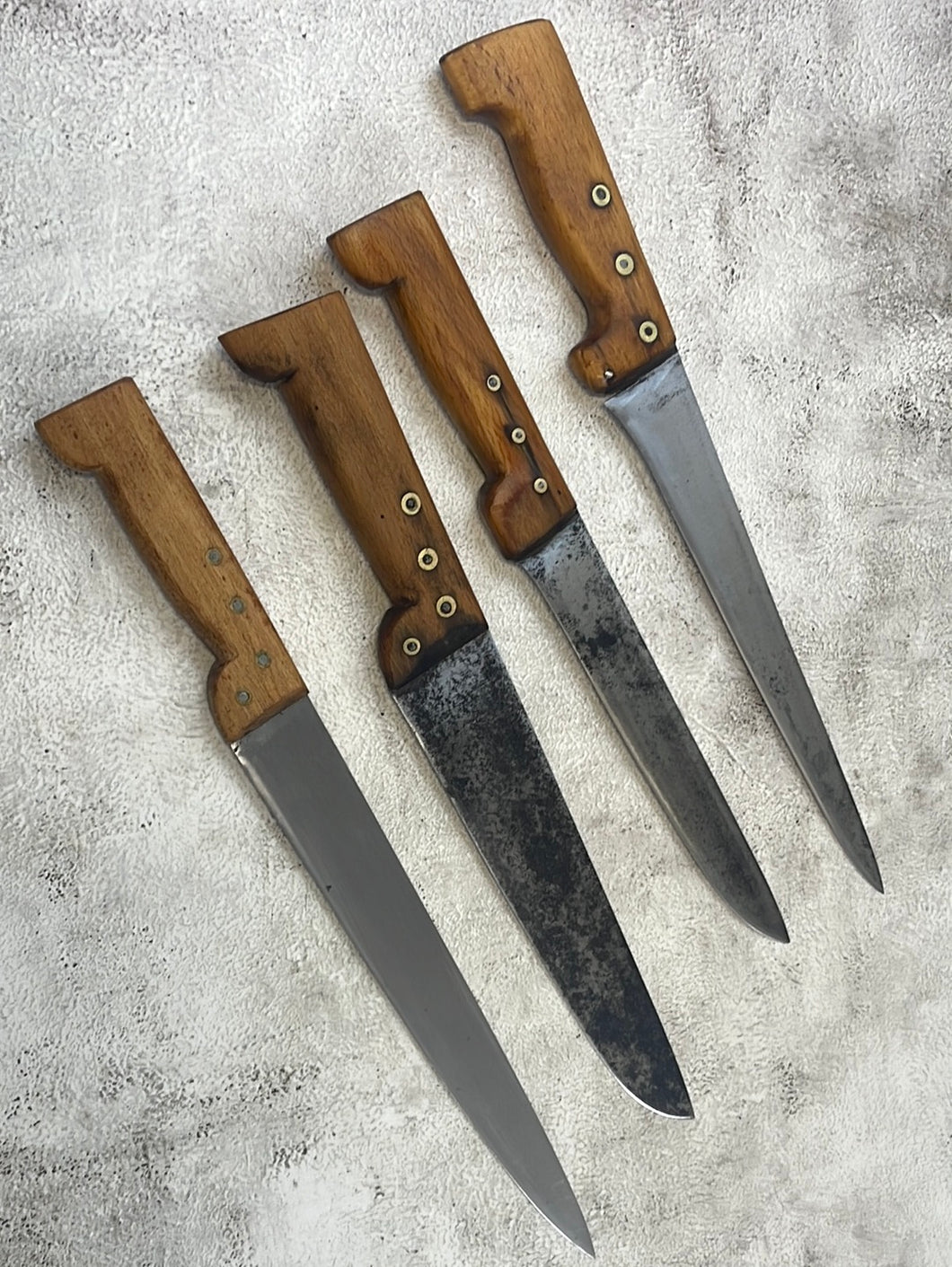 Vintage French Nogent Knives Set of 4x Carbon Steel Made in France 🇫🇷 1257