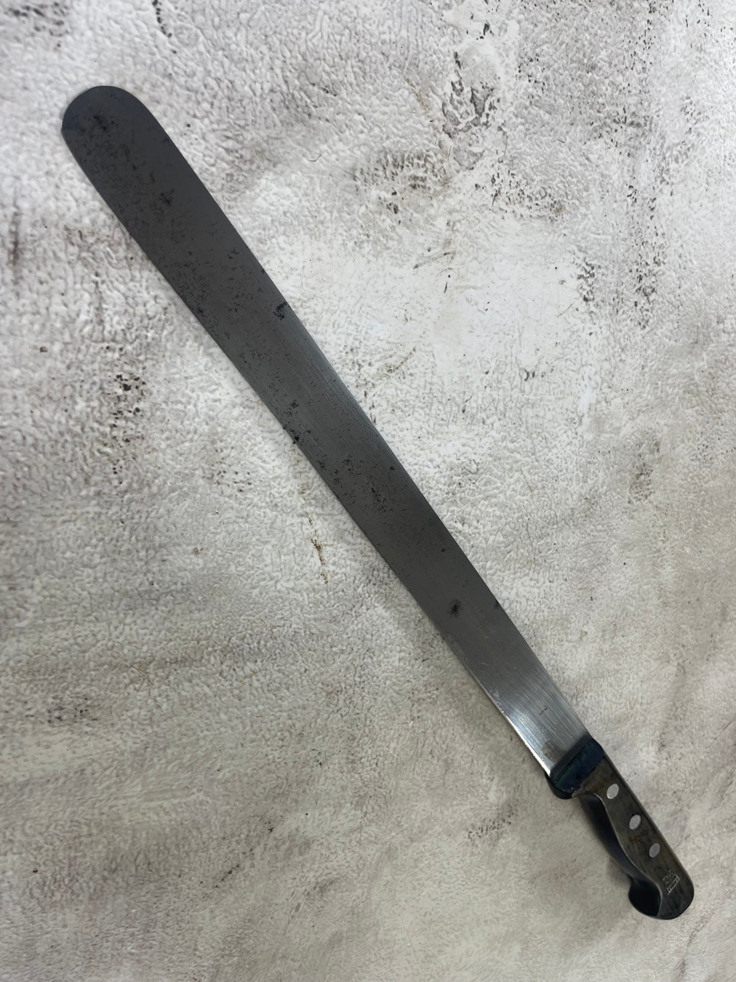 Vintage Gustav Emil Ern Flexible Brisket Knife 310mm High Carbon Steel Made in Germany 🇩🇪 1888