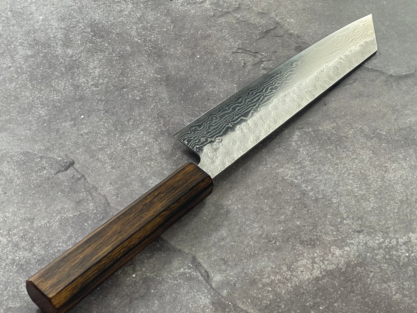 Tsunehisa 440c Damascus Nashiji Kiritsuke 210mm Oak Handle Made in Japan 🇯🇵