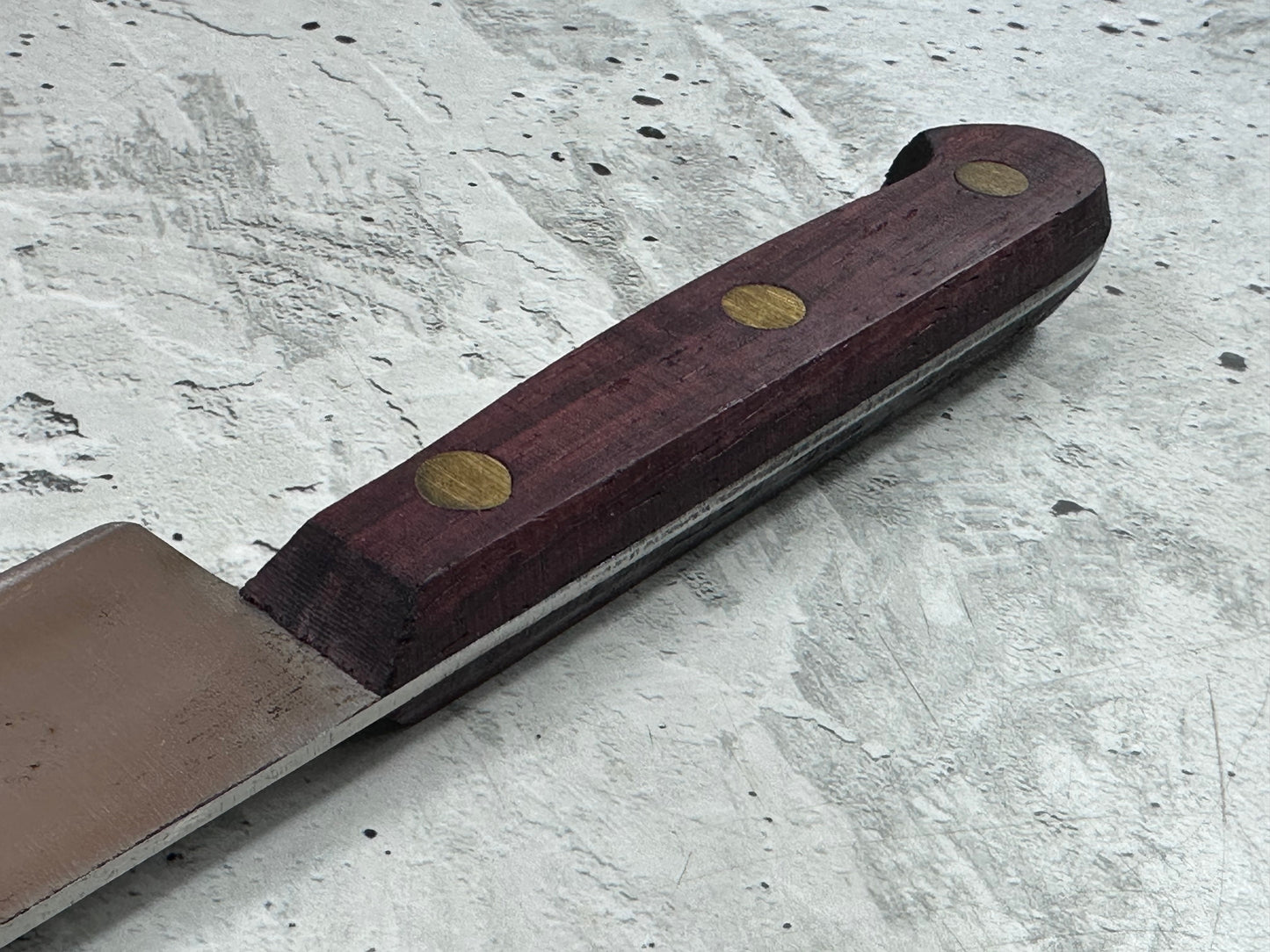 Vintage French Lacouture Slicing Knife 200mm Inox Steel Wood Handle 2190