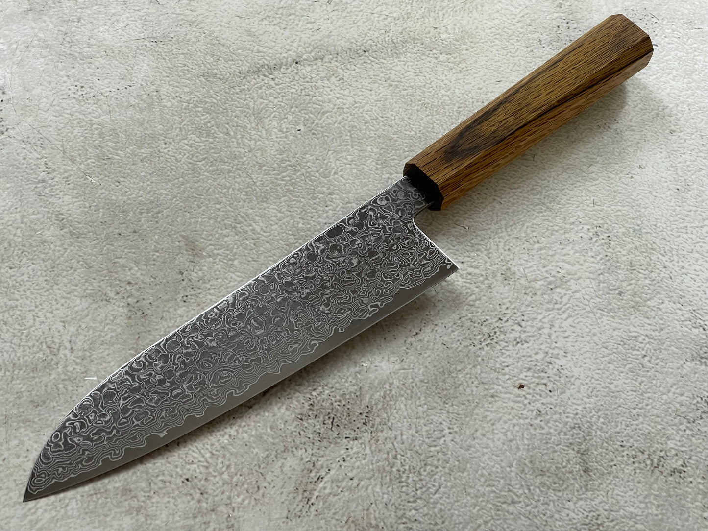 Tsunehisa ZA18 Damascus Santoku 180mm Oak Handle Made in Japan 🇯🇵