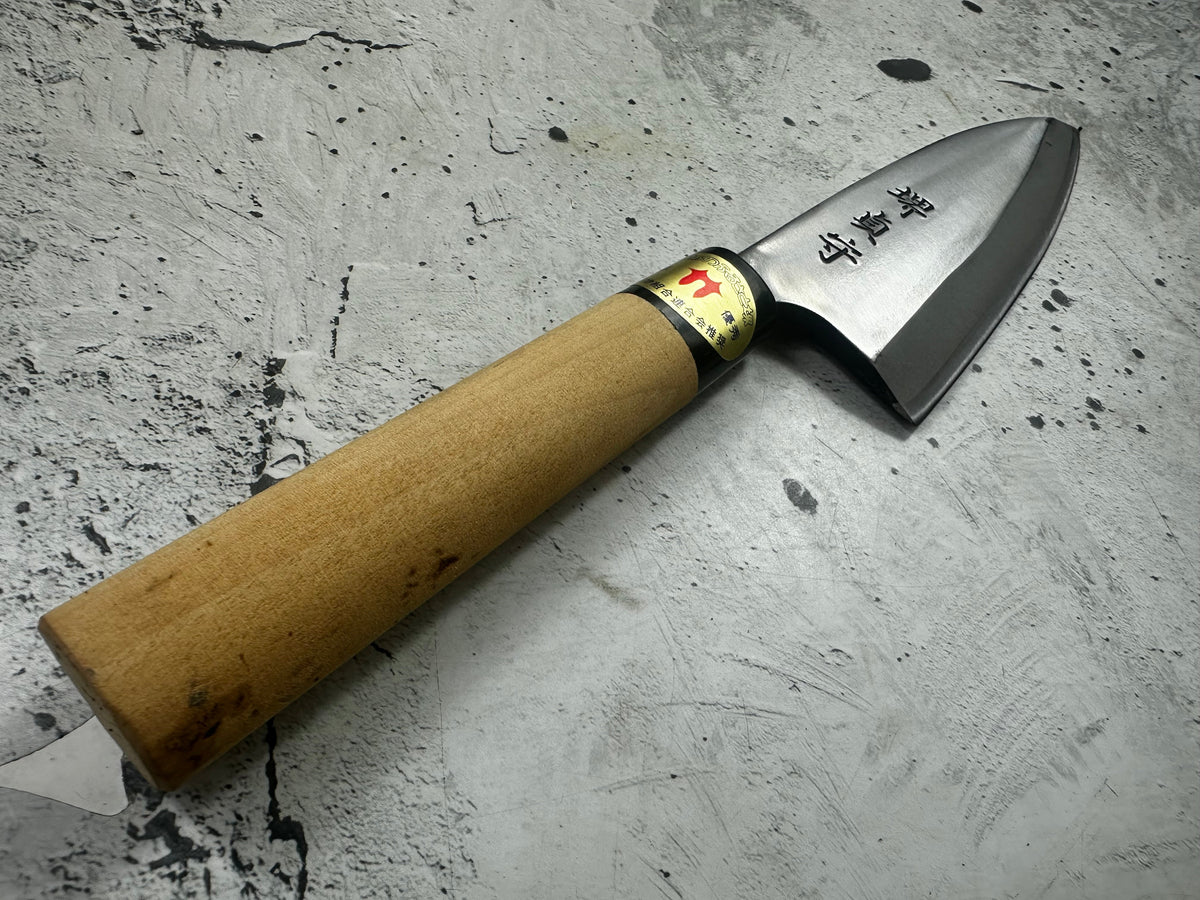 Vintage Sakai Sadamoru Deba Knife 150mm Carbon Steel 2346
