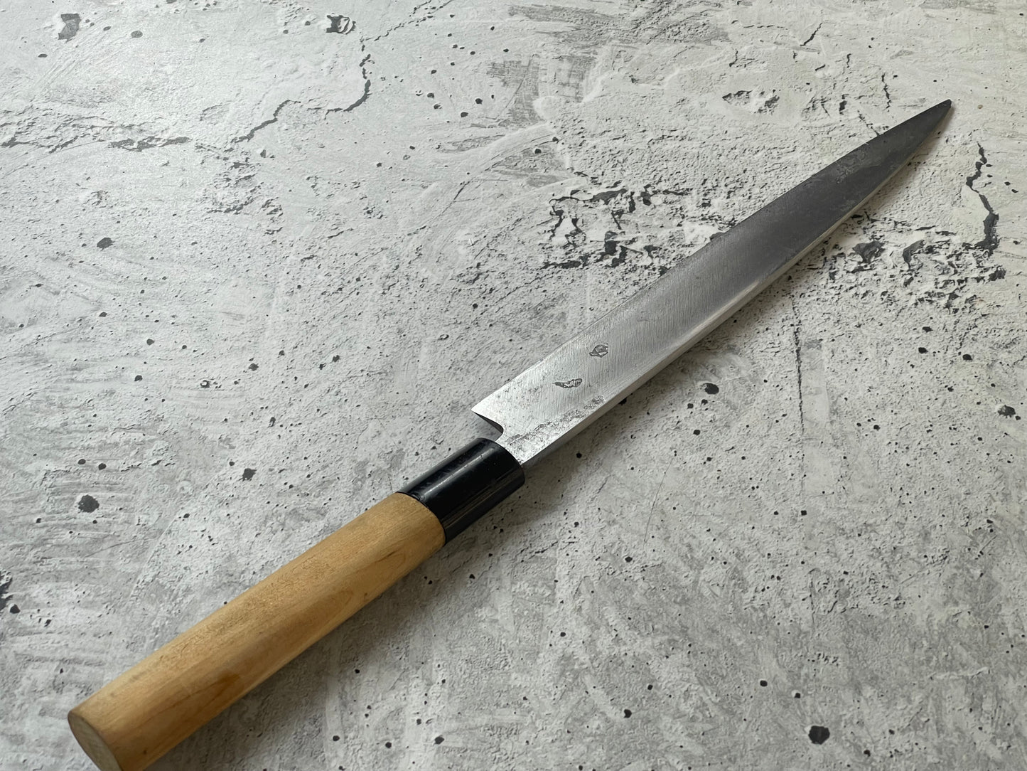 Vintage Japanese Yanagiba Knife 200mm  Made in Japan 🇯🇵 Carbon Steel 1760
