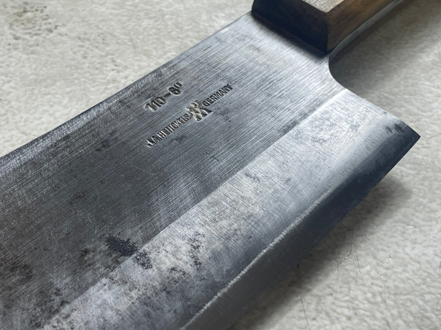 Vintage J. A. Henckles Twinworks Small Cleaver Knife 15cm Carbon Stell Made in German 🇩🇪 1953