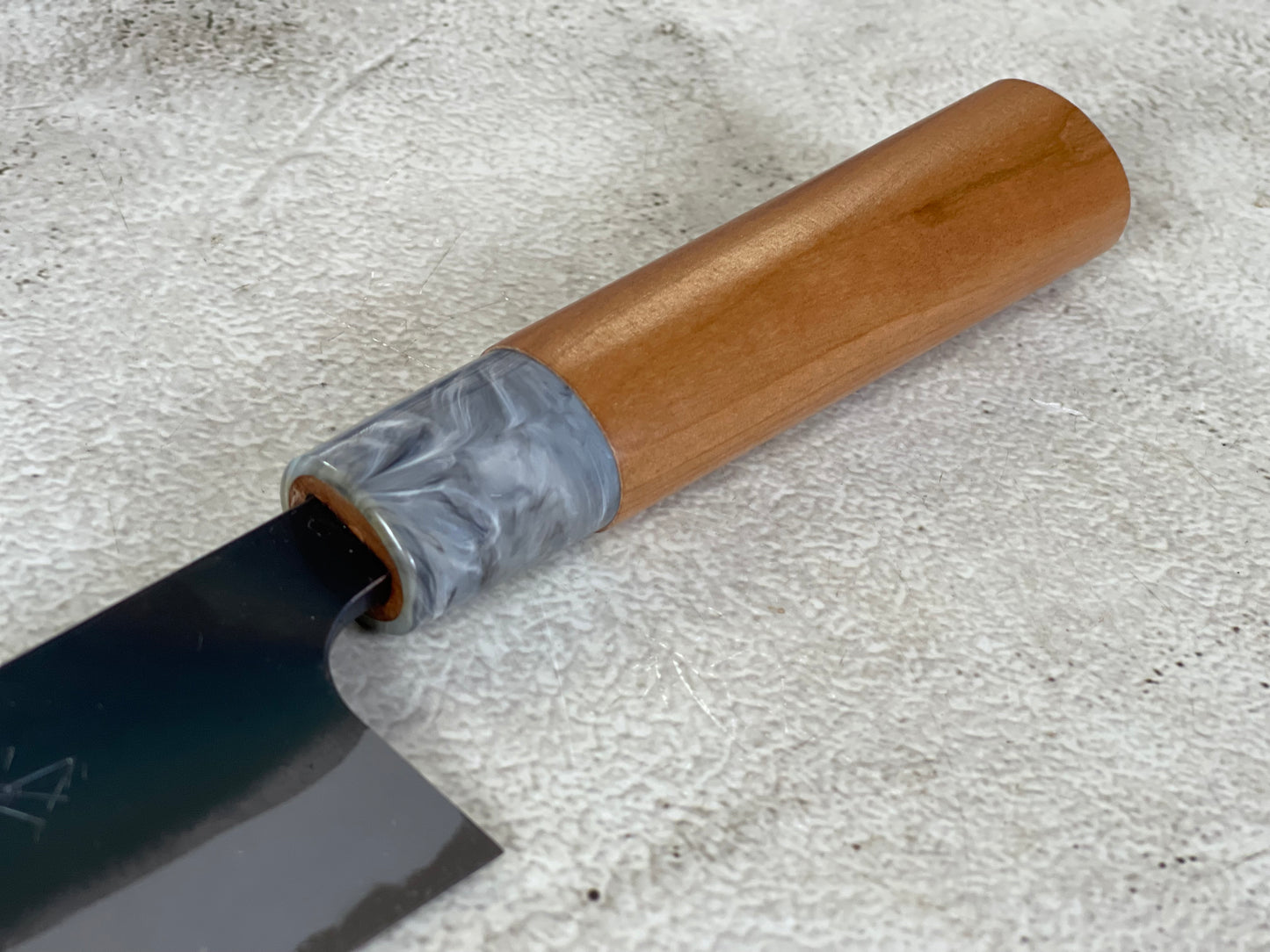 MASAKAGE MIZU Santoku 170mm oval Cherry Wood Handle