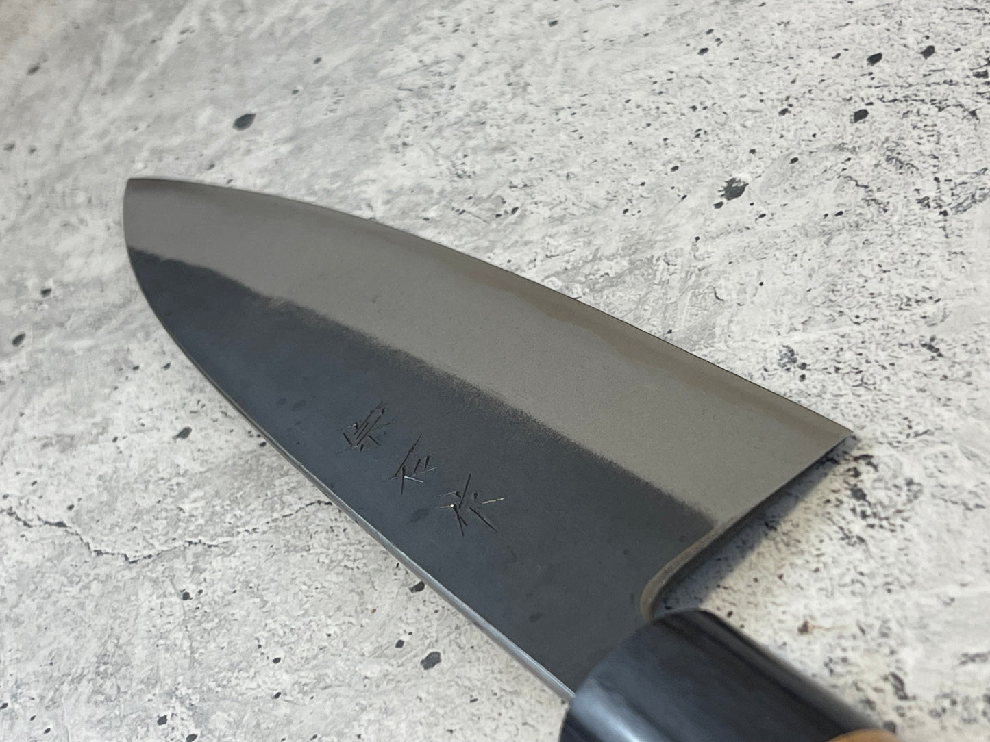 Muneishi Aogami SS Clad Gyuto 150 mm  Kurochi Finish Made in Japan