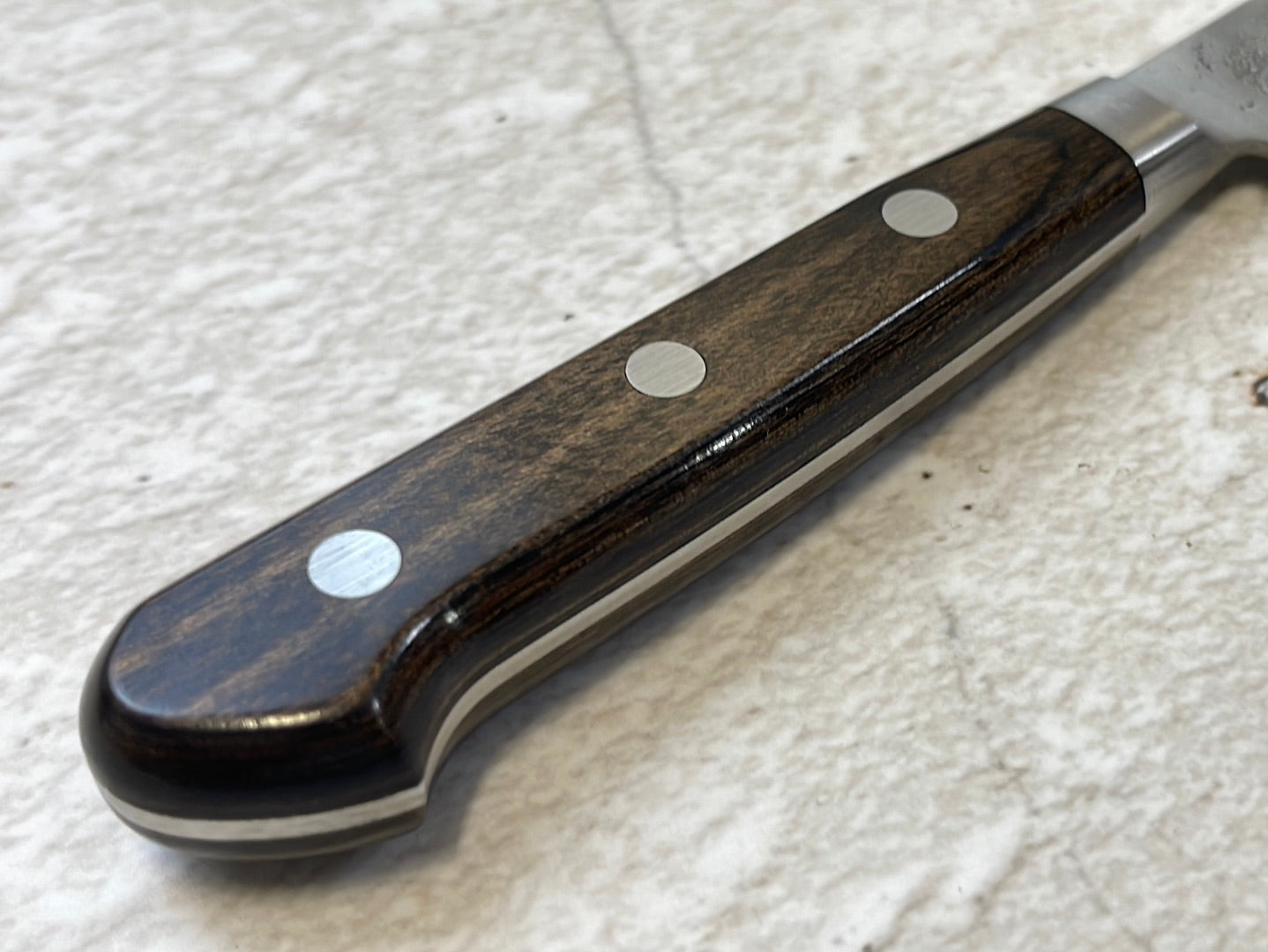 Tsunehisa G3 Nashiji Brown Petty 135mm - Made in Japan 🇯🇵 With Bolster