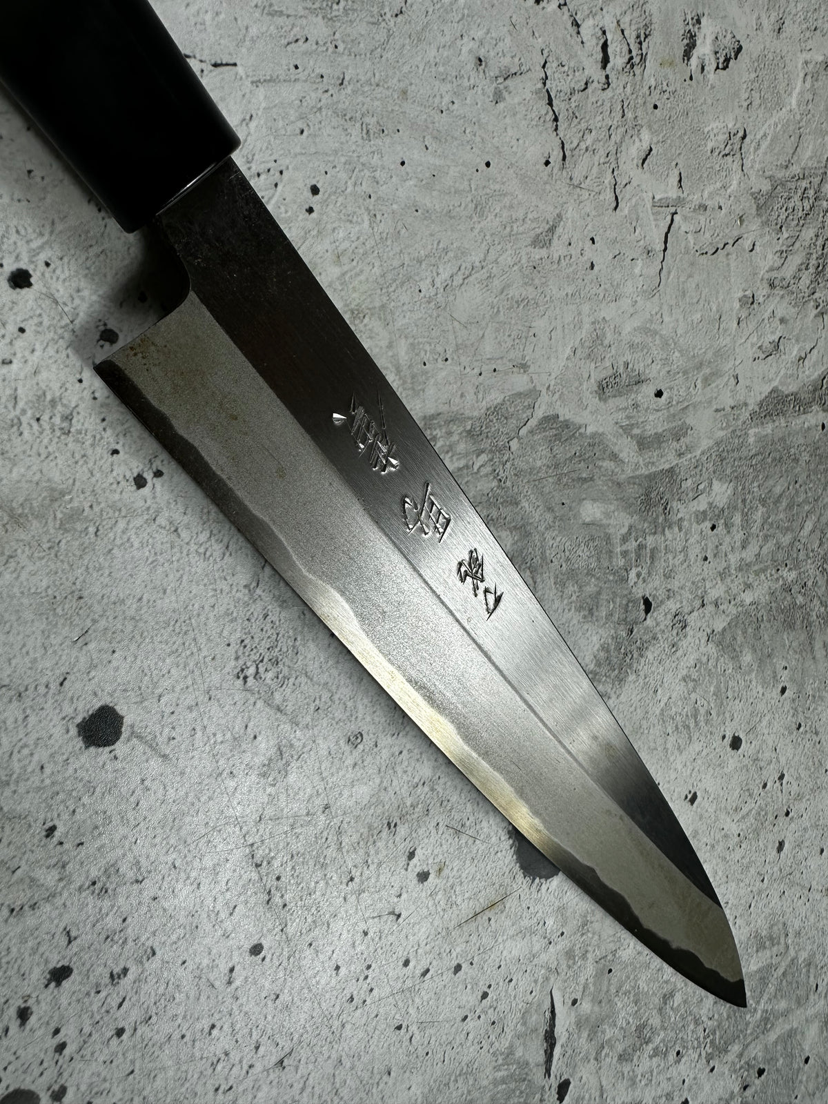 Vintage Sakai Motokame Yanagiba Knife 200mm Carbon Steel Magnolia Handle 2265