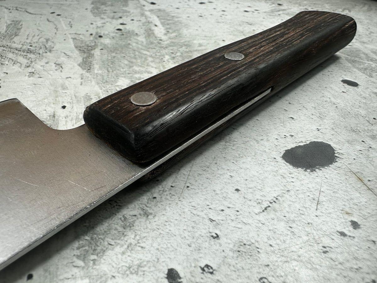 Vintage Unbranded Stainless Steel Nakiri Knife 370mm 2322