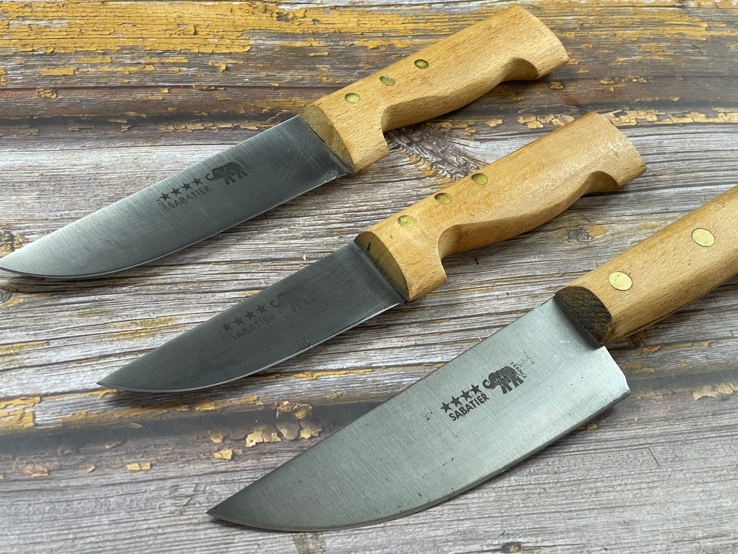Vintage Sabatier Butcher Knife Set 3x Made in France 🇫🇷 1960