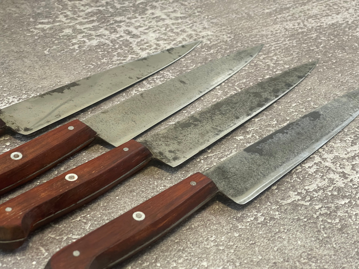 Vintage French Knives Set of 4x Inox Steel Made in France 🇫🇷 1474