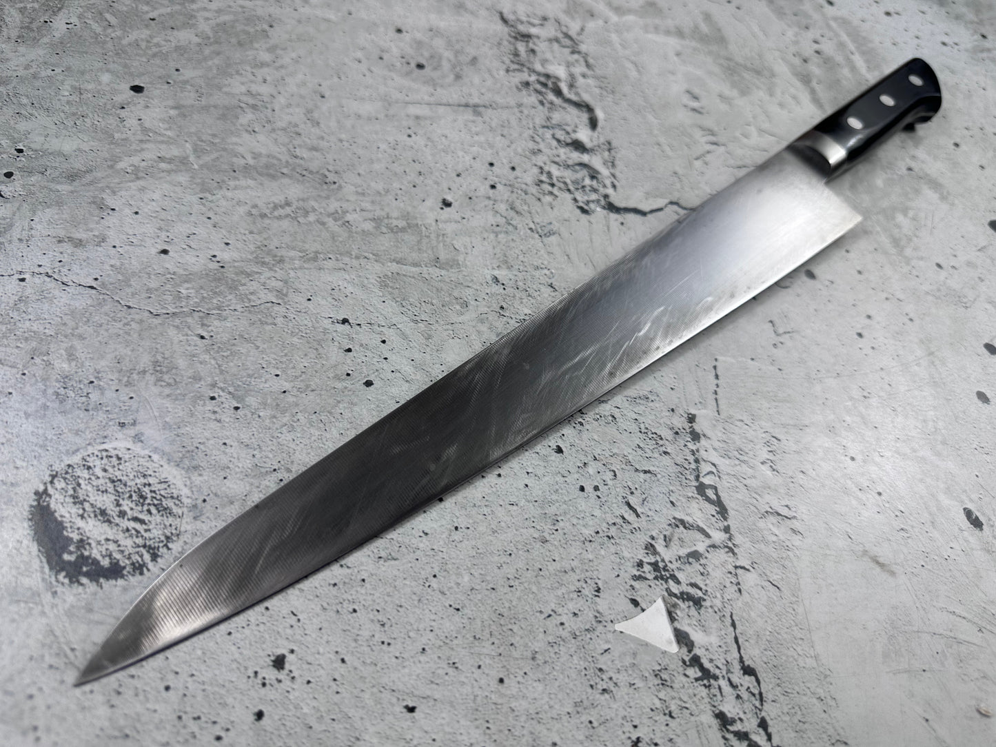 Vintage Sakai Kikumori Sujihiki Knife 300mm Carbon Steel Wood Handle 2238