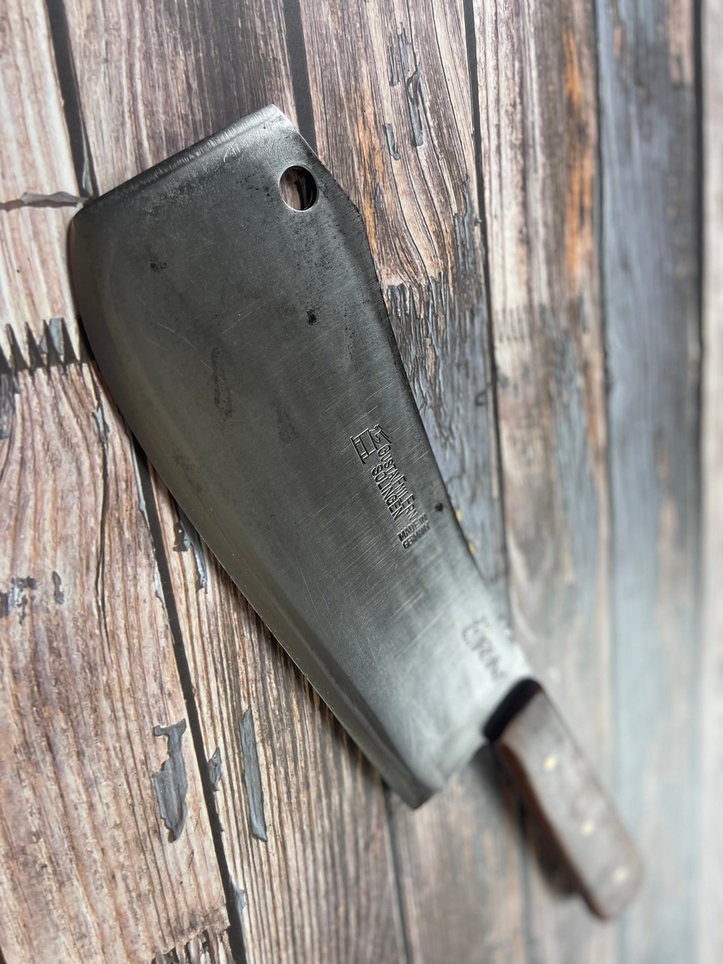 Premium Vintage Gustav Emil Ern Butcher Cleaver Knife 250mm Carbon Steel 🇩🇪