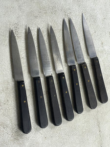 Vintage Sabatier Paring Knife Set 7x Made in France 🇫🇷 1917