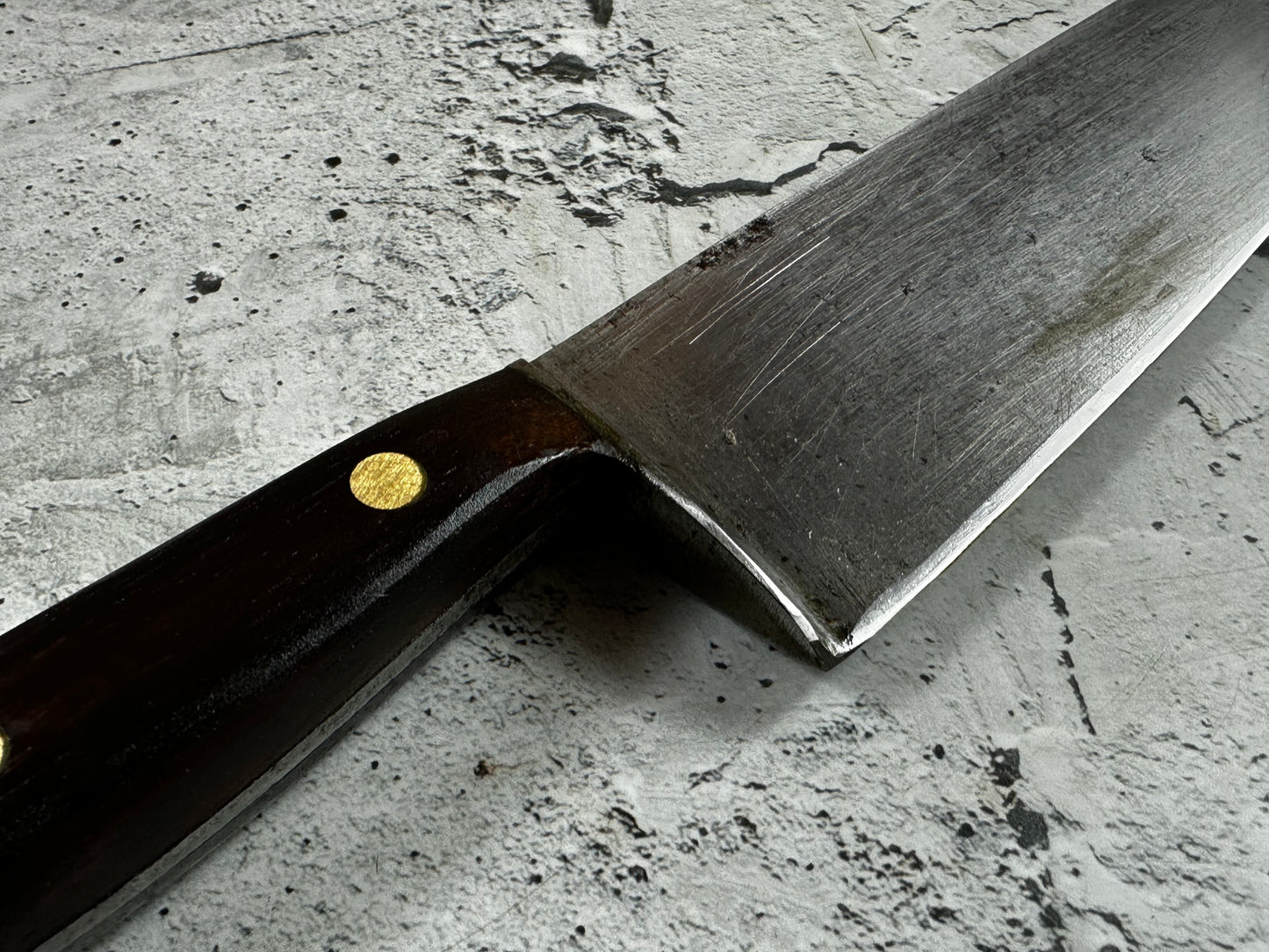 Vintage J. A. Henckles Twinworks Chef Knife 20mm Made in Germany 🇩🇪 Cabon steel 2003