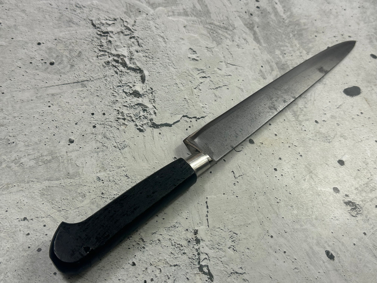 Vintage French Sabatier Nogent Style Slicing  Knife 240mm High Carbon Steel Wood Handle  2273