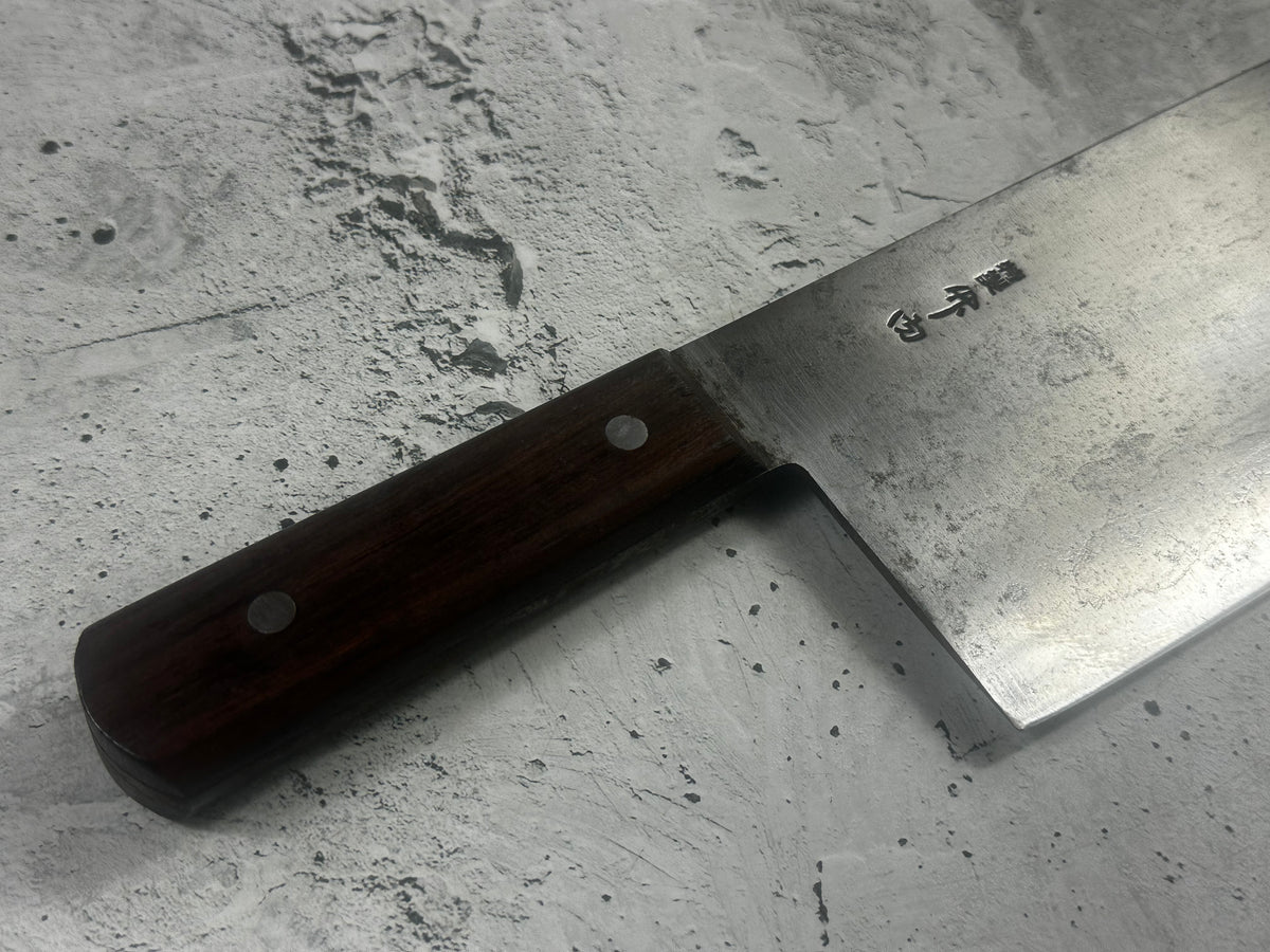 Vintage Takeuchi Hamono Seisakusho Cleaver 200mm Carbon Steel 2287