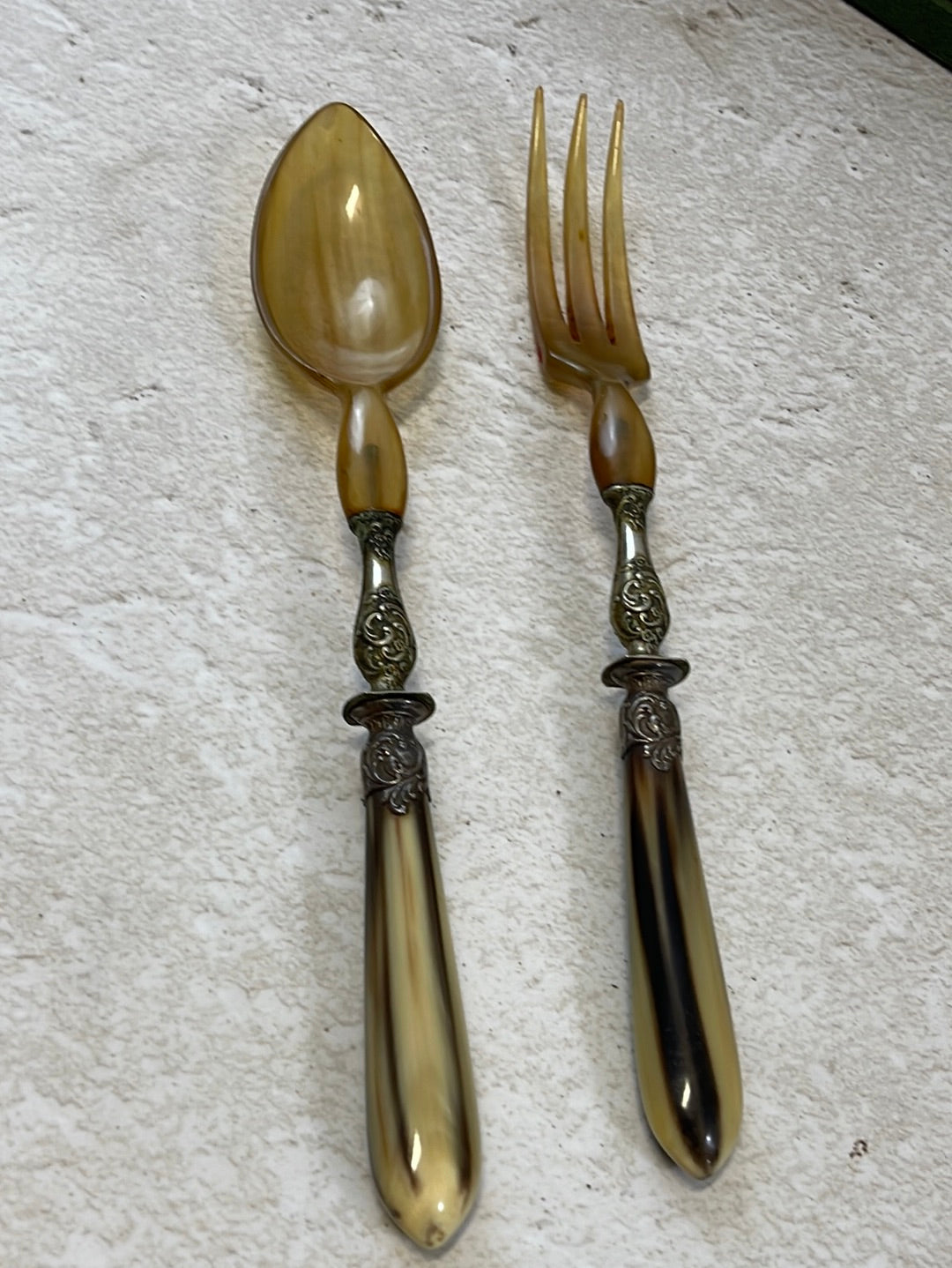 Vintage Salad and Carving Knife Set Made in France 🇫🇷 Carbon Steel 1412