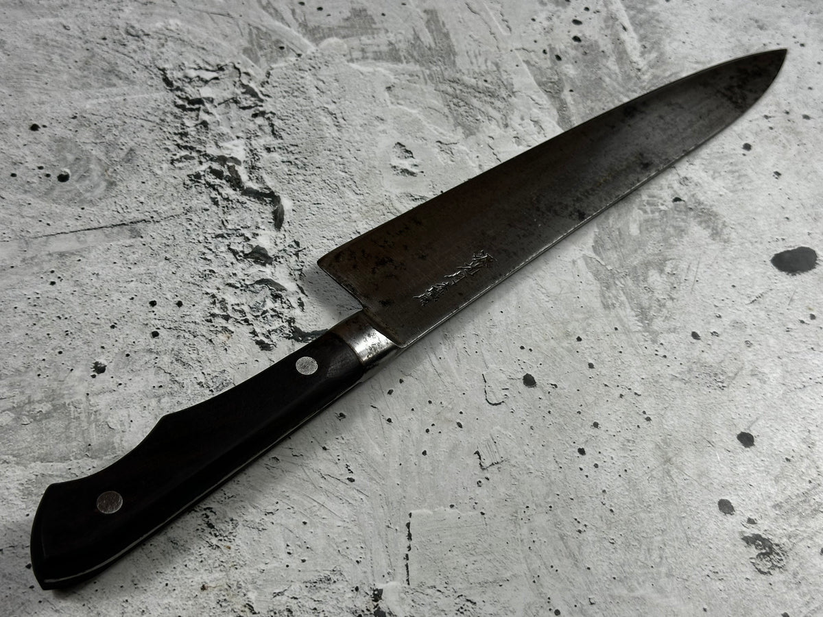 Vintage Minamoto Kougetsu Carbon Steel Gyuto Knife 240mm 2305