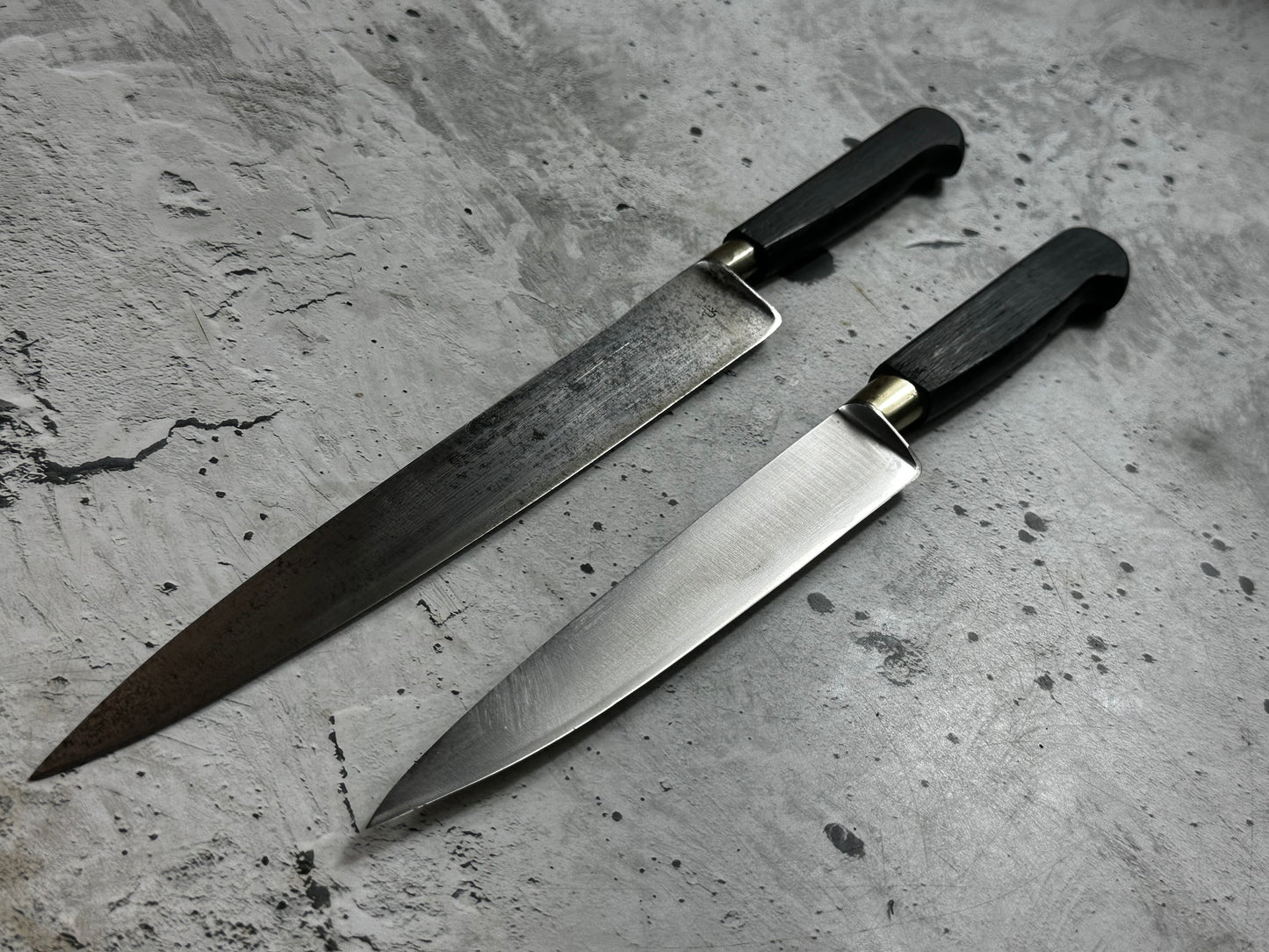 Vintage Nogent Knife  Set 2x Carbon Steel Made in France 🇫🇷 2046