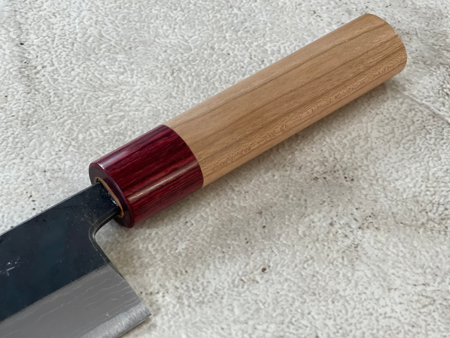 Muneishi Aogami Damascus Santoku 180 mm  Kurochi Finish Made in Japan 🇯🇵