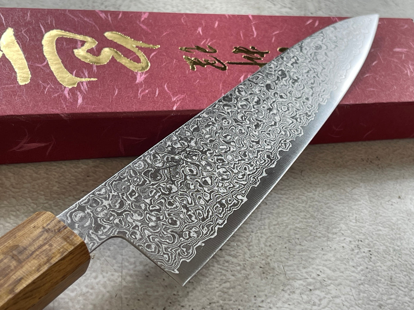 Tsunehisa ZA18 Damascus Gyuto 210mm Oak Handle Made in Japan 🇯🇵