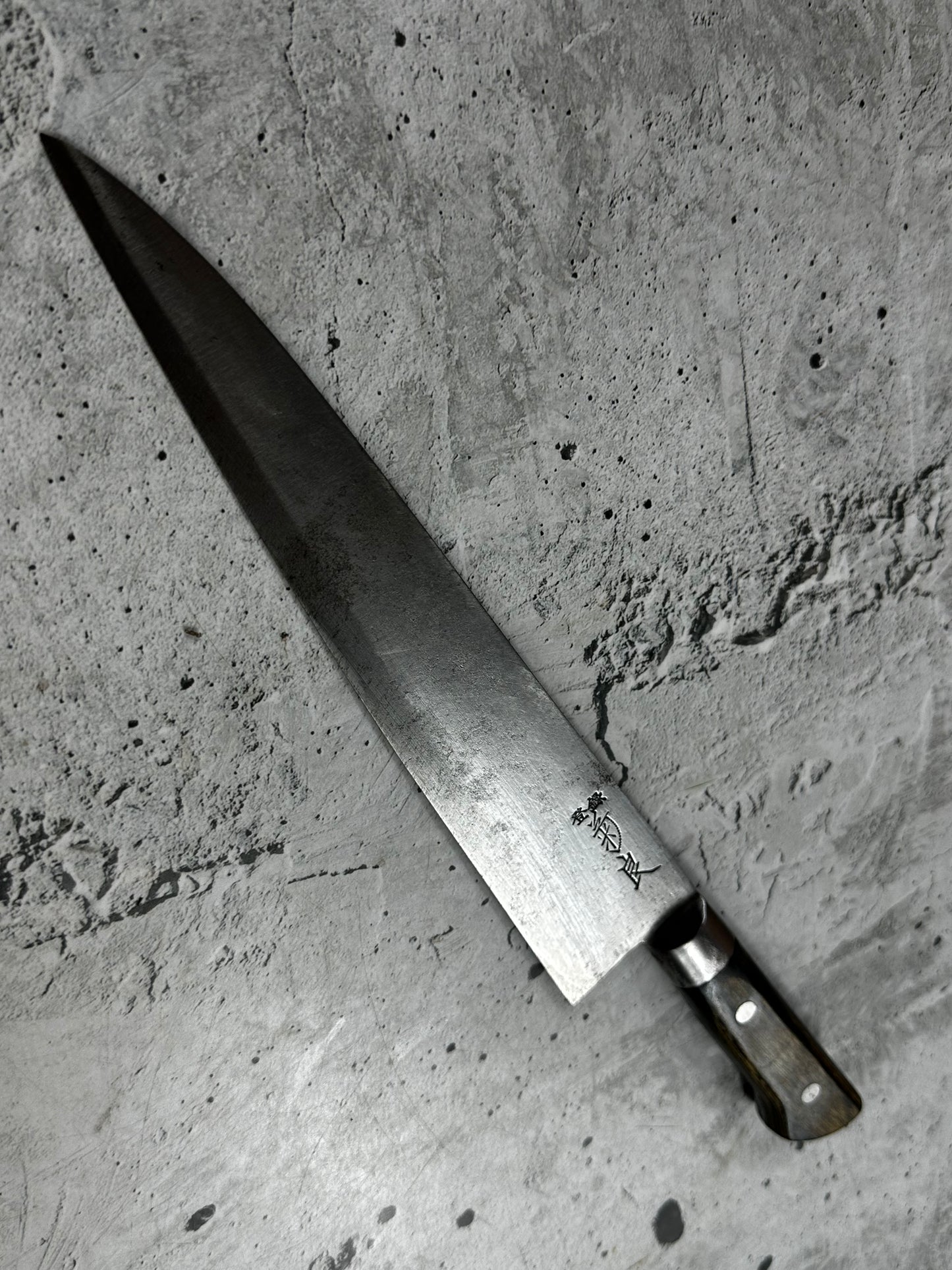 Vintage Japanese Gyuto Knife 250mm Carbon Steel  Made in Japan 2013