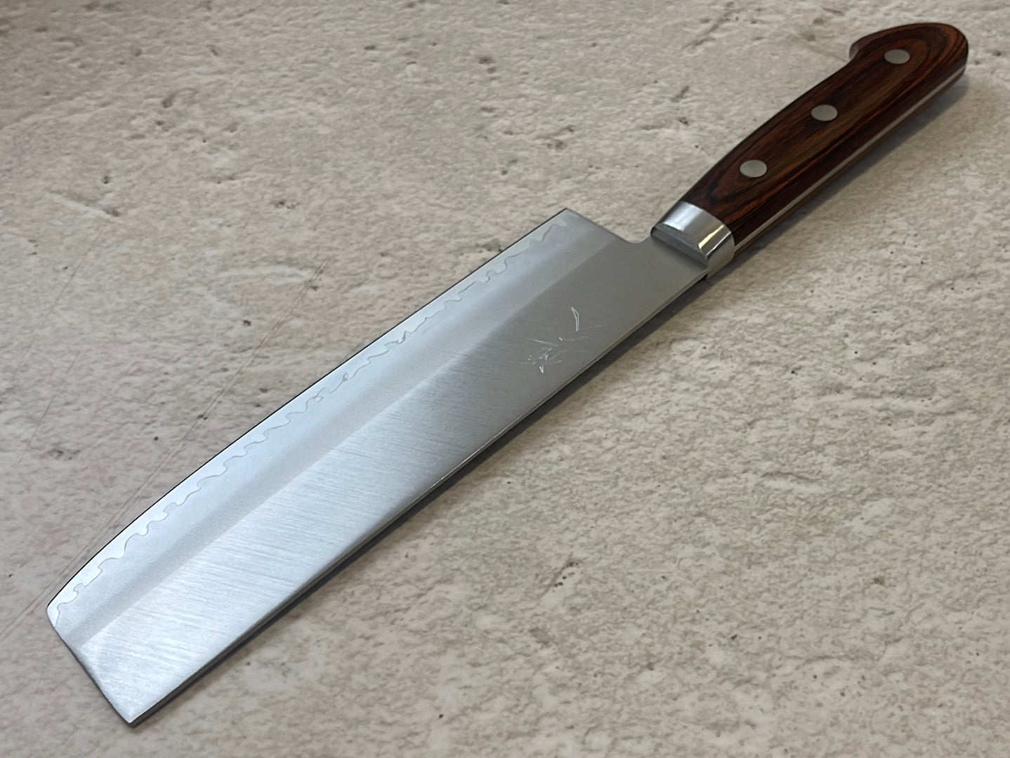 Tsunehisa VG1 Nakiri Knife 165mm  Brown Pakkawood Handle - Made in Japan 🇯🇵