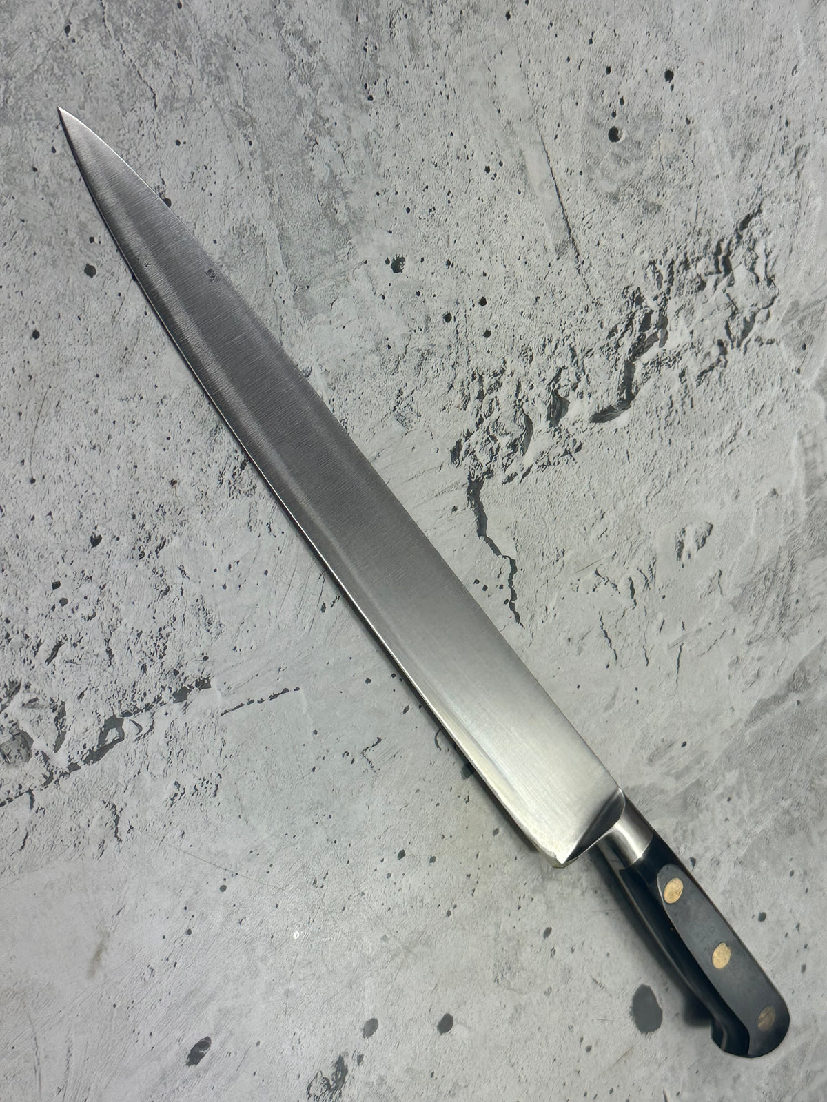 Vintage French Sabatier Slicing  Knife 220mm High Carbon Steel POM Handle  2271