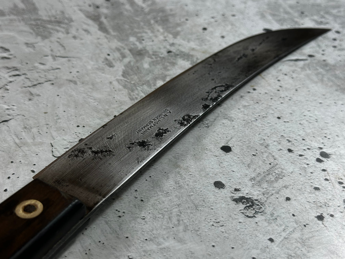 Vintage A. & L. Hofmann Butcher Knife 260mm  Carbon Steel Blade Made in German 2001