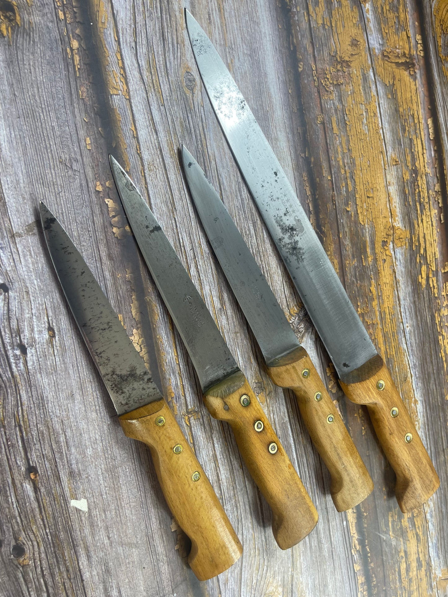 Vintage French Butcher Knife Set 4x Made in France 🇫🇷 1959