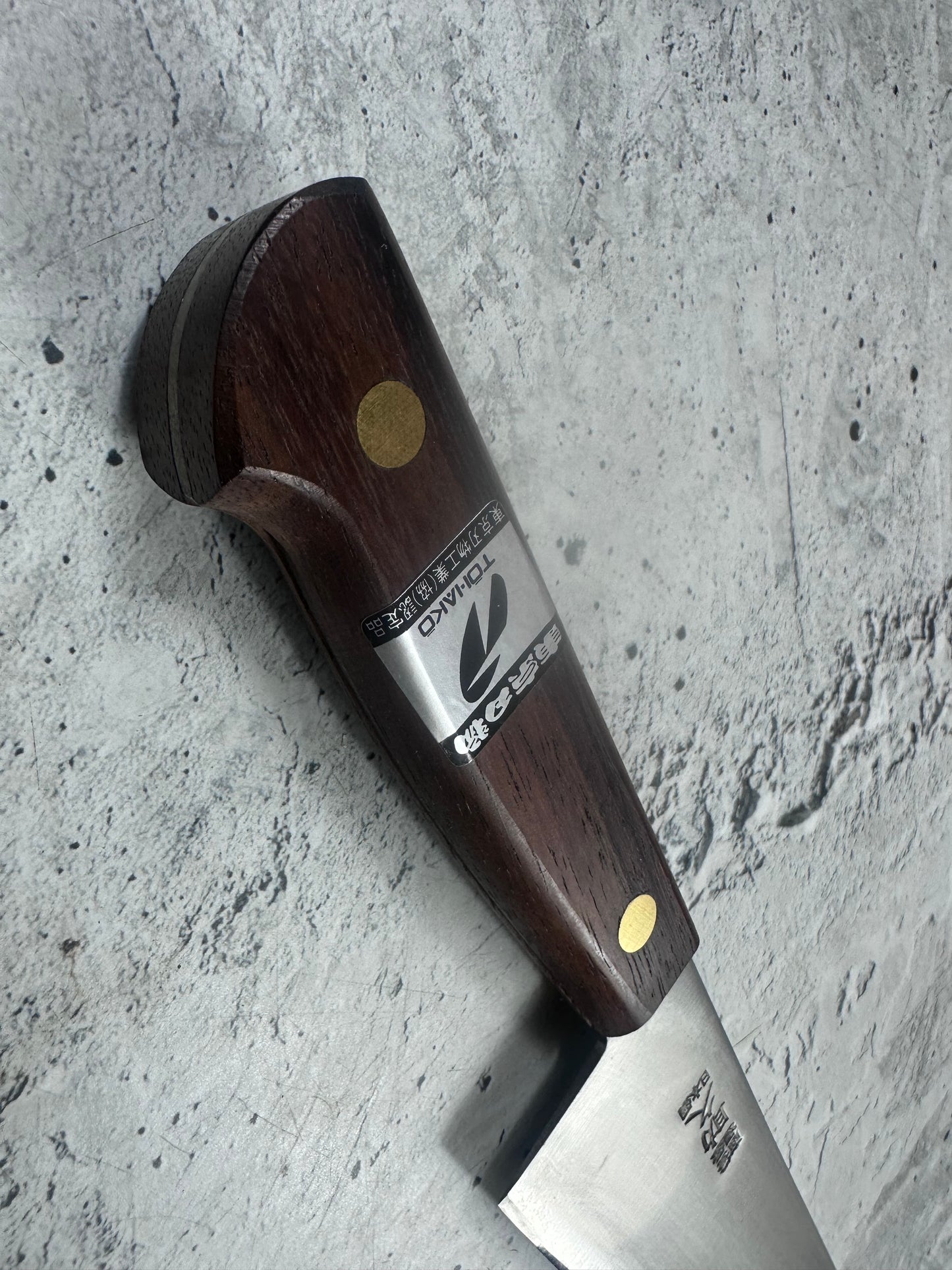 Vintage Gensukehisa Gyuto 240mm Carbon Steel Wood Handle 2240