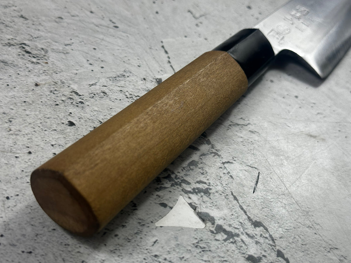 Vintage Seki Magoroku Funayuki  Knife 150mm Carbon Steel Magnolia Wood Handle  2262