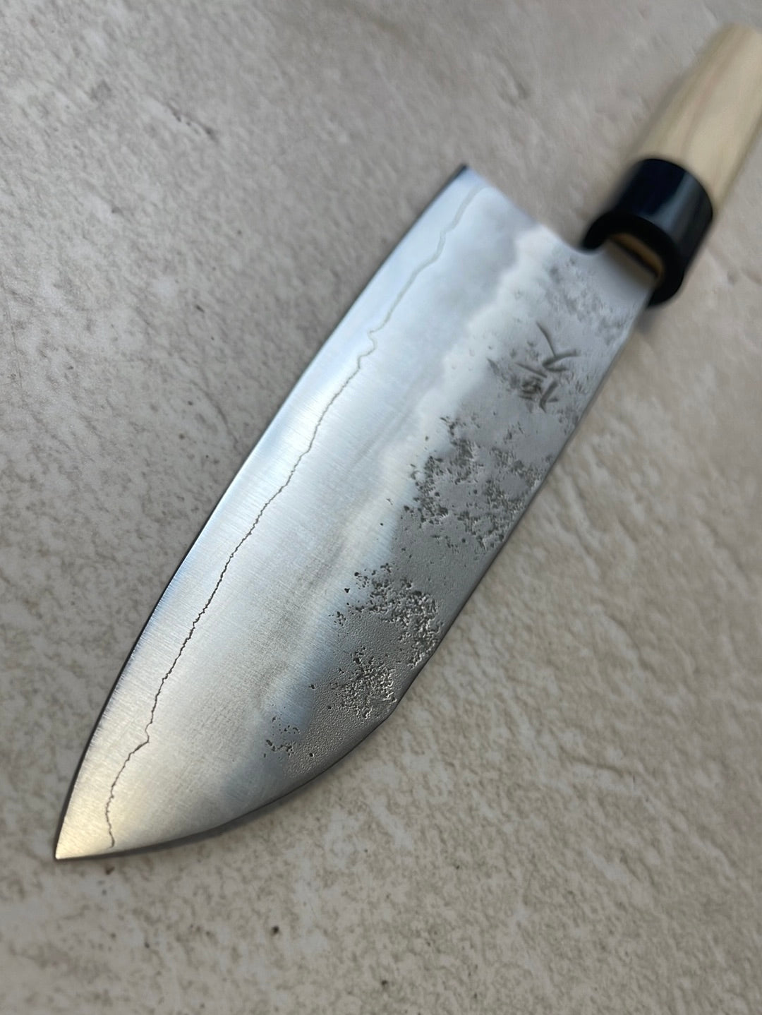 Tsunehisa G3 Nashiji HBC Santoku 170mm - Made in Japan 🇯🇵 Magnolia Oval Wa Handle