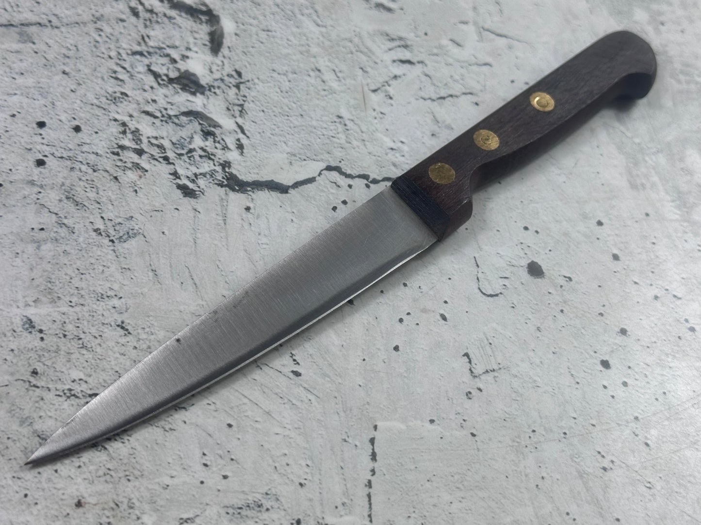 Vintage French Paring Knife 110mm Inox Steel Wood Handle 2214