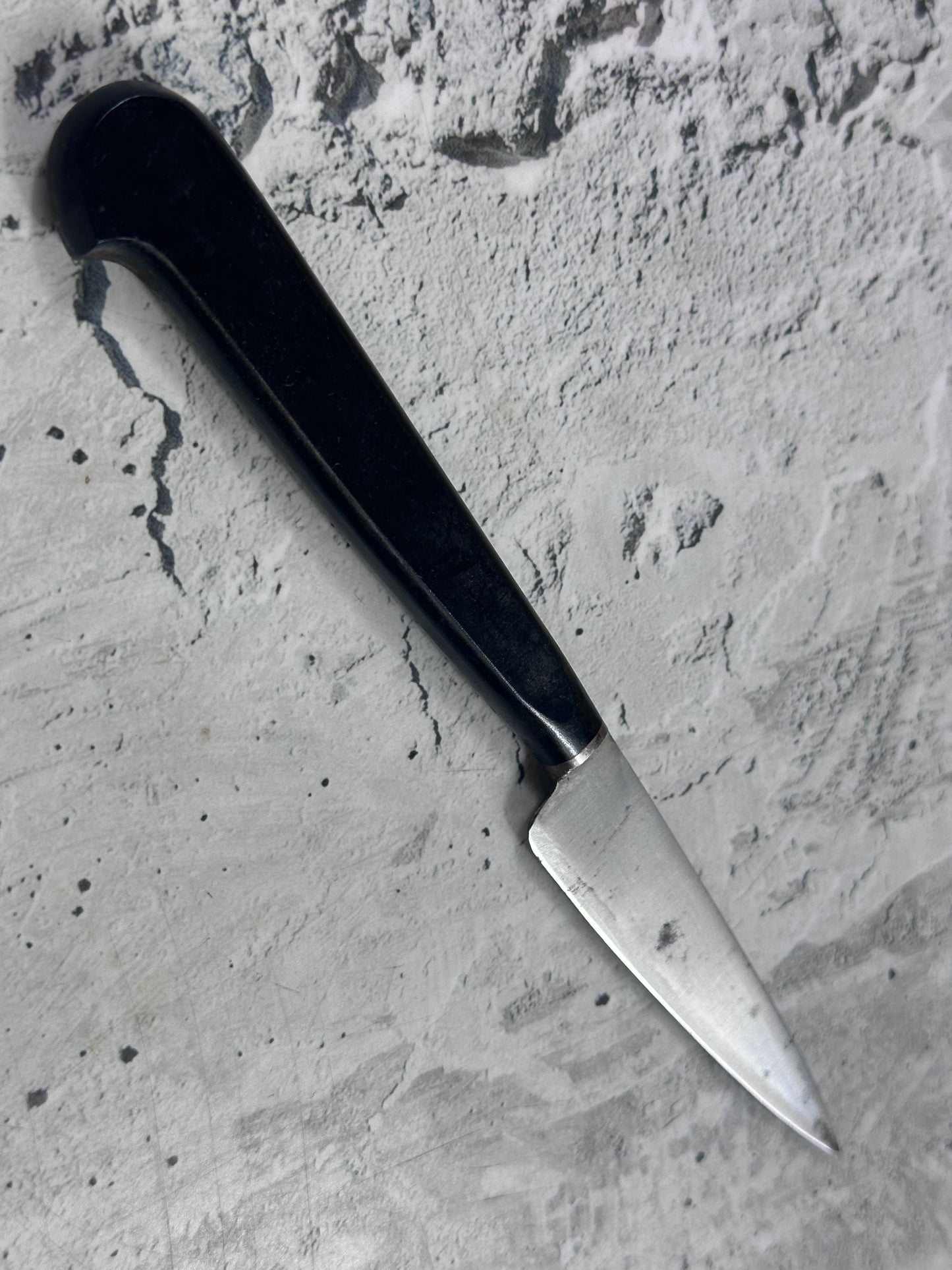Vintage French Nogent Style Paring Knife 80mm Inox Steel POM Handle 2209