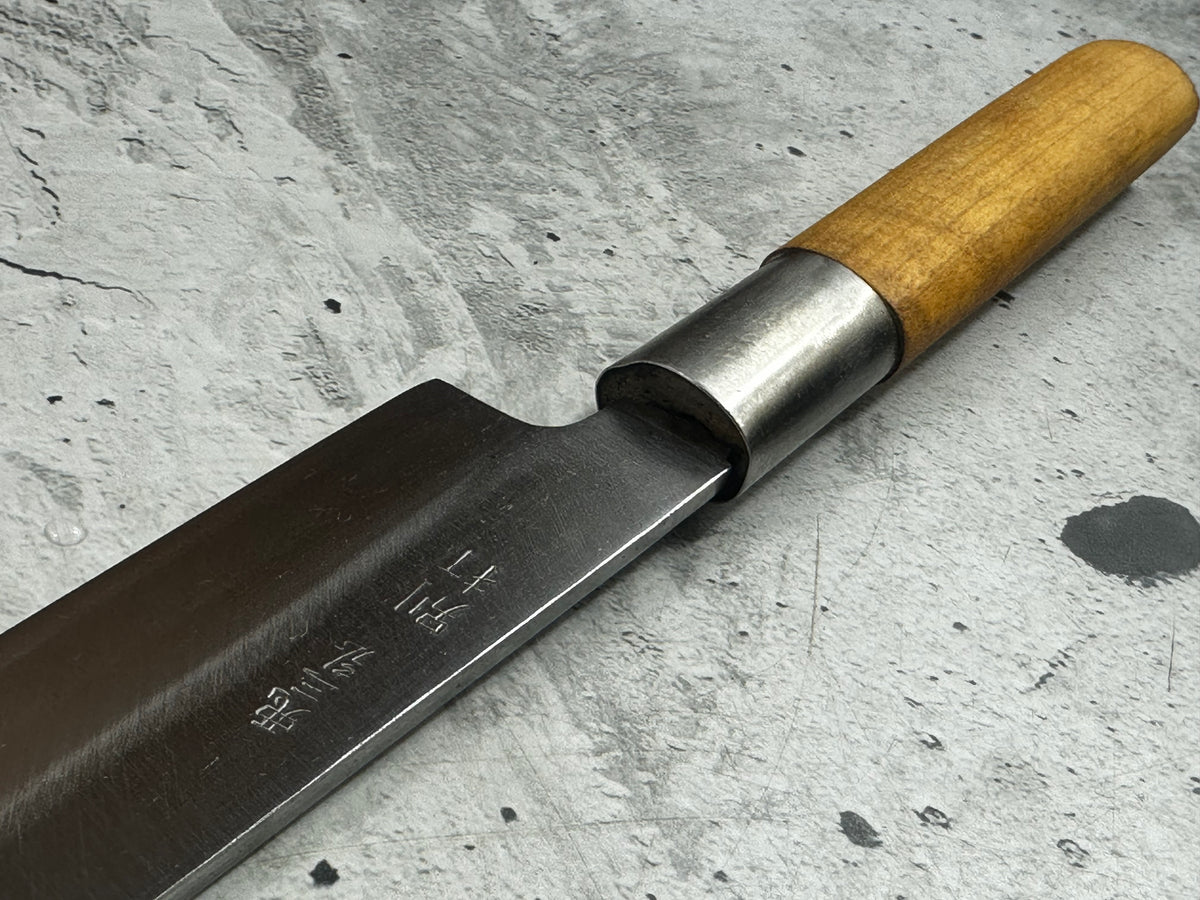 Vintage Minamoto Masahiro Yanagiba Knife 160mm Carbon Steel Magnolia Wood Handle  2255