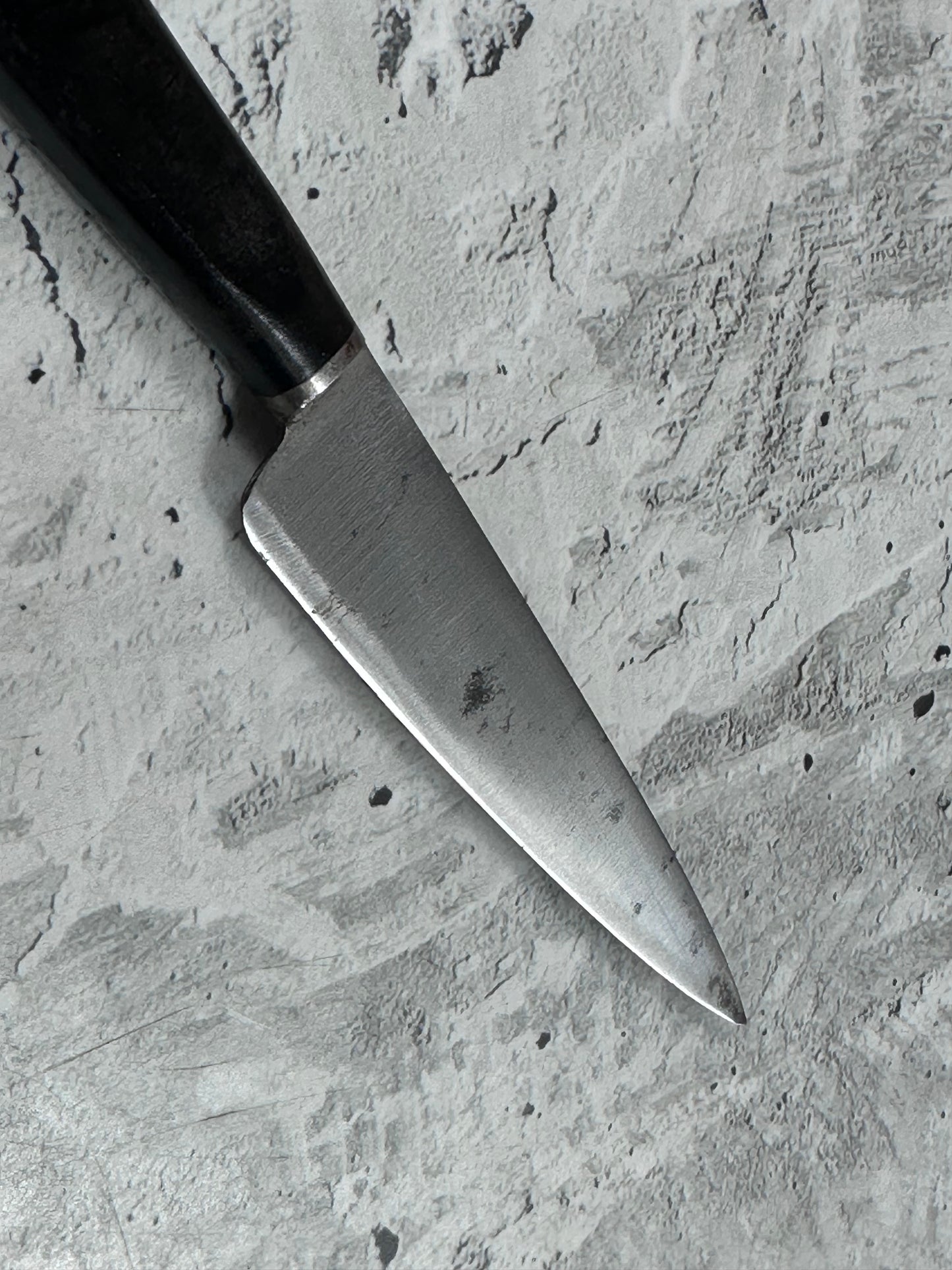 Vintage French Nogent Style Paring Knife 80mm Inox Steel POM Handle 2209