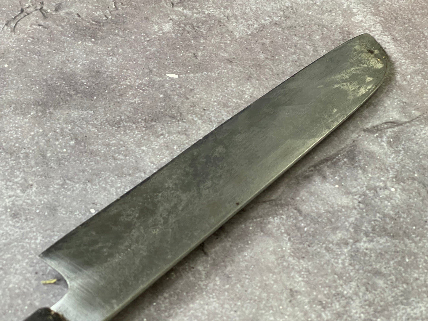 Vintage Santoku  Knife 220mm Carbon Steel Blade Made Japan  1677