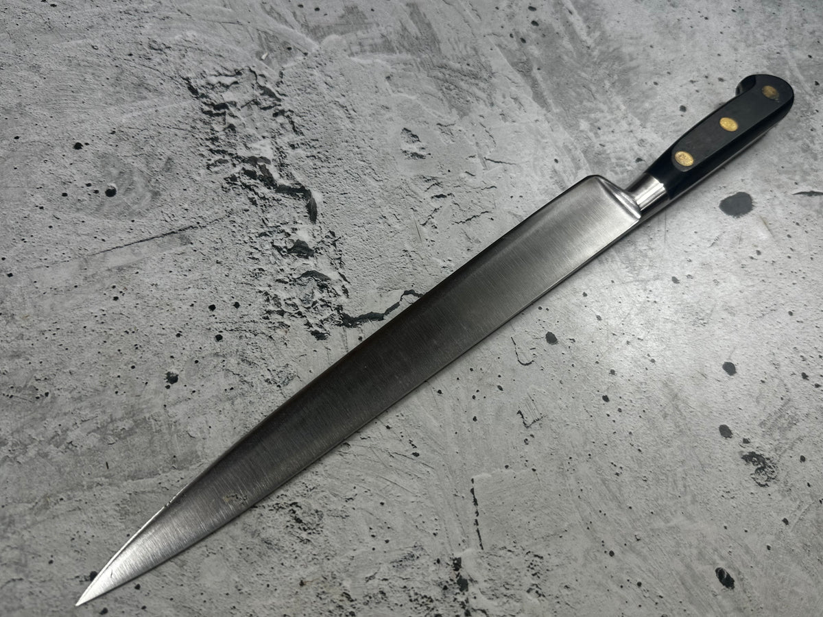 Vintage French Sabatier Slicing Knife 250mm High Carbon Steel POM Handle 2248