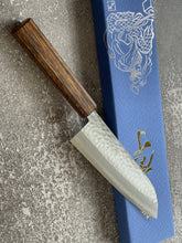 Load image into Gallery viewer, Masutani Kokuryu Tsutime Santoku 170mm  VG1 Steel Oak Handle
