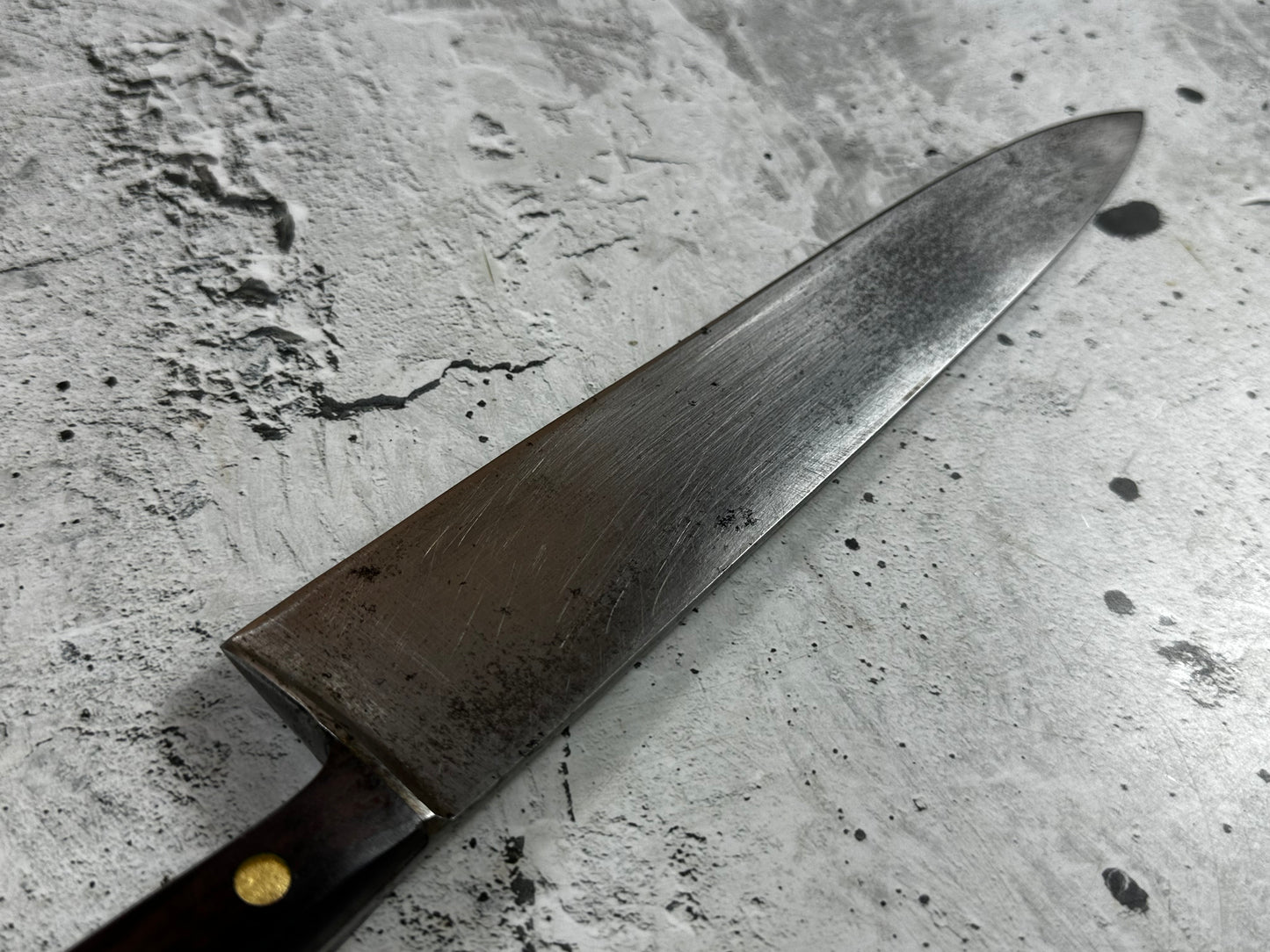 Vintage J. A. Henckles Twinworks Chef Knife 20mm Made in Germany 🇩🇪 Cabon steel 2003