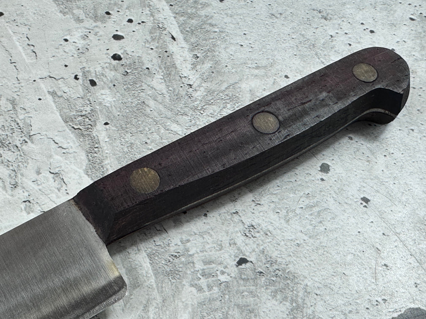 Vintage French Lacouture Slicing Knife 200mm Inox Steel Wood Handle 2190