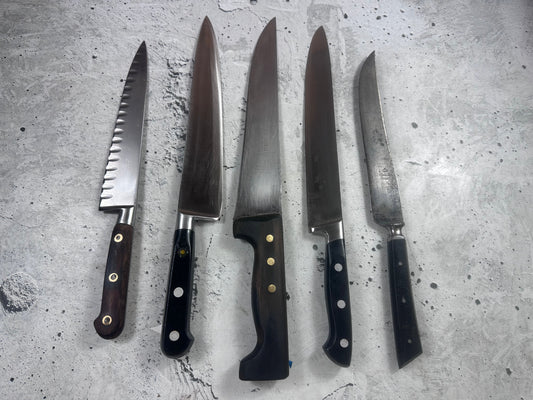 Vintage French Chef Knife Set 5x Made in France 2018