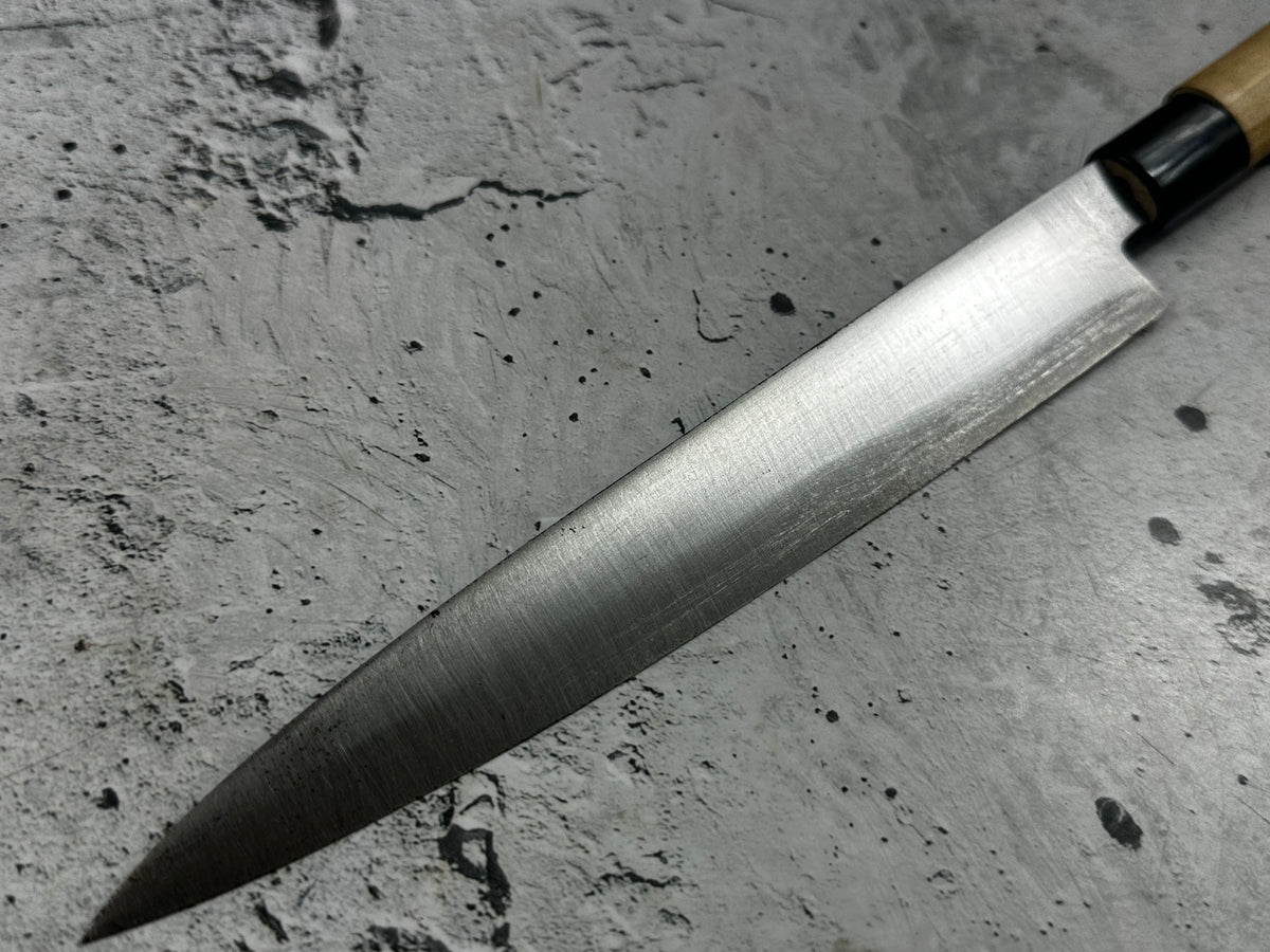 Vintage Kagemitsu Yanagiba Knife 210mm Carbon Steel Magnolia Wood Handle 2245