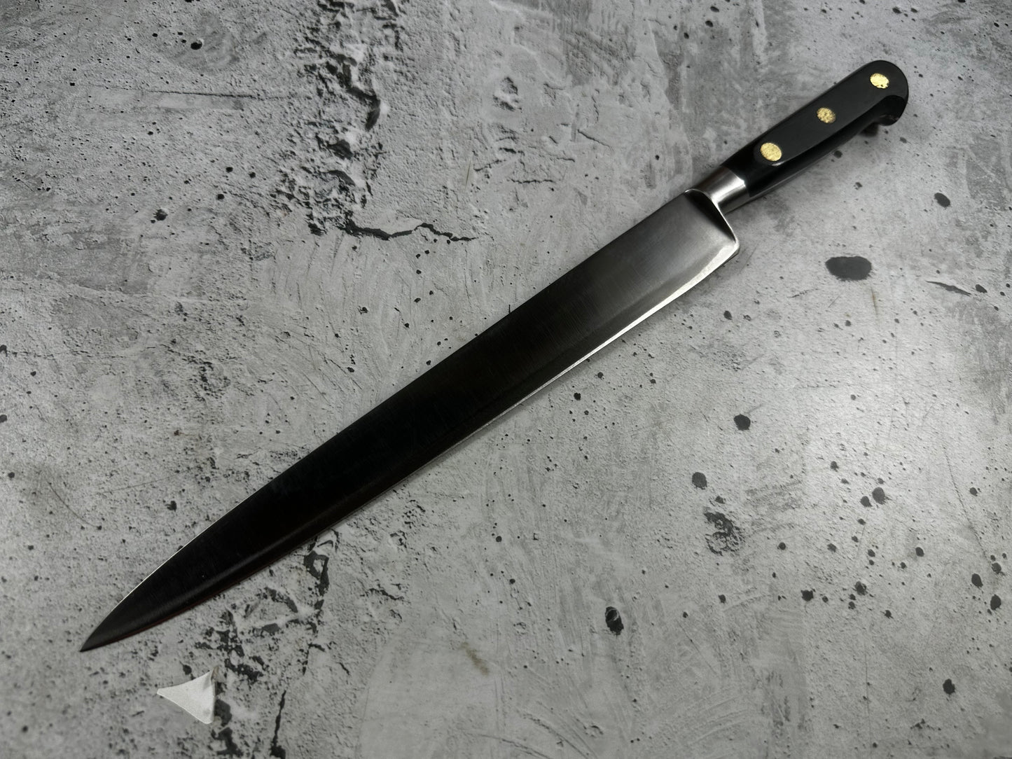 Vintage French Sabatier Slicing Knife 250mm High Carbon Steel POM Handle 2247