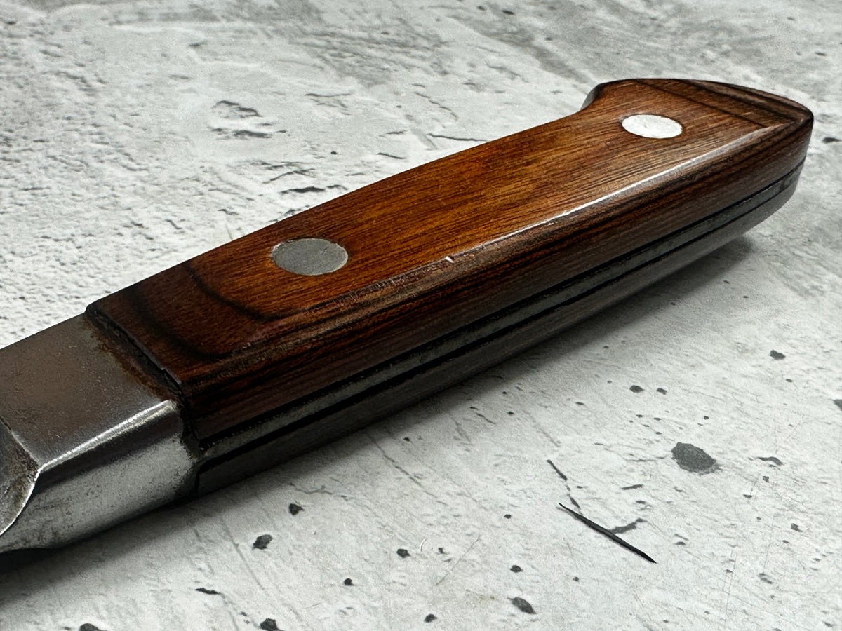 Vintage Seki Magoroku Santoku Knife 200mm Carbon Steel Wood Handle 2277