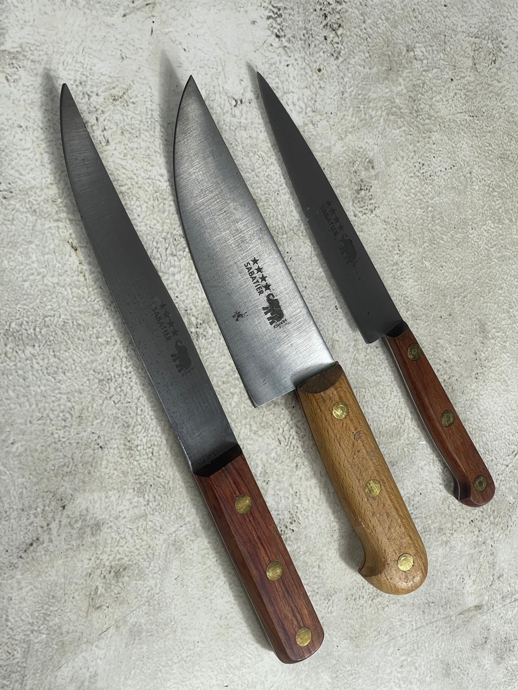 Vintage Sabatier Knife Set 3x Made in France 🇫🇷 1990