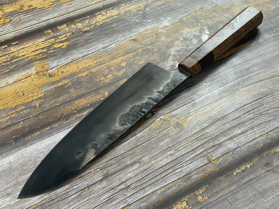 HG Blade Gyuto Knife 230mm Kurouchi Finish 1084 High Carbon Steel